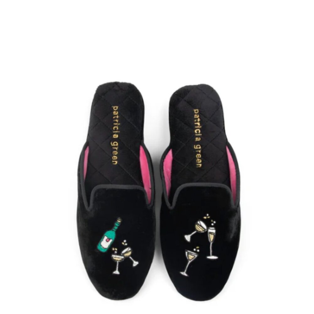 Patricia Green Champagne Embroidered Slipper (Women) Sz 8M